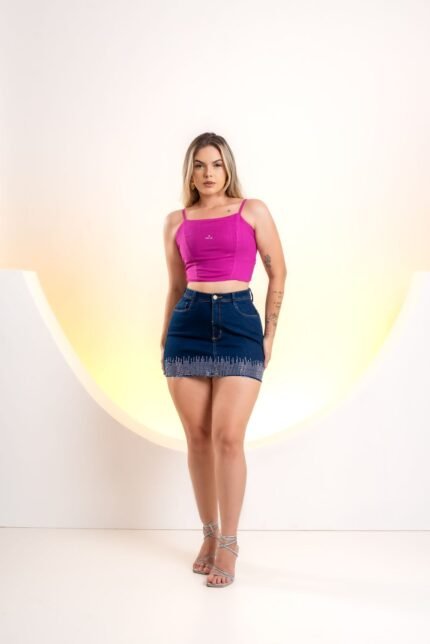 Saia Jeans Feminina